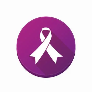 Isolated button with an awareness ribbon Stock Illustration