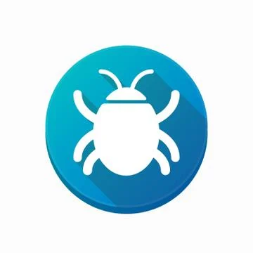 Isolated button with a bug Illustrazione stock