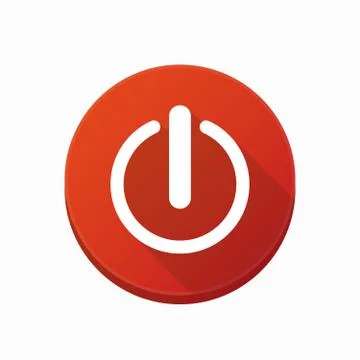 Isolated button with an off button Illustrazione stock