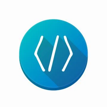 Isolated button with a code sign Stock-Illustration