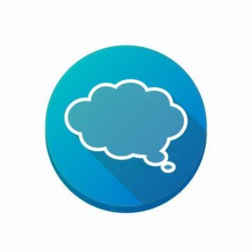 Isolated button with a comic cloud balloon Illustrazione stock