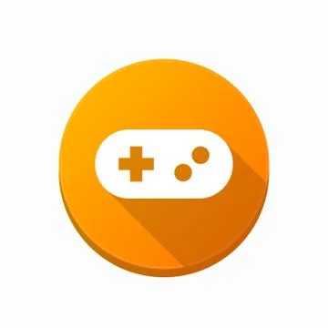 Isolated button with a game pad Stock Illustration