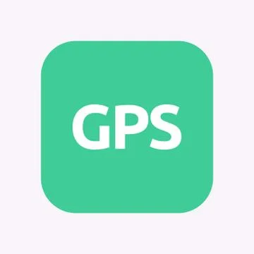 Isolated button with  the Global Positioning System acronym GPS Stock Illustration
