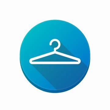 Isolated button with a hanger 库存插图