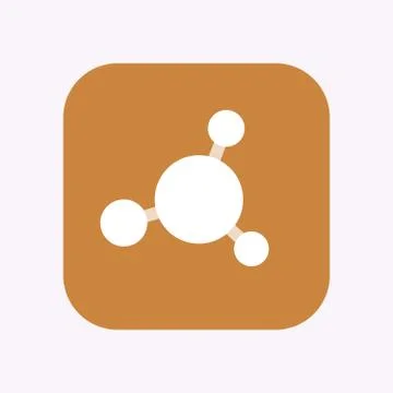 Isolated button with  an interconnected net sign Stockillustratie