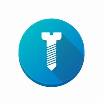 Isolated button with a screw Stock Illustration