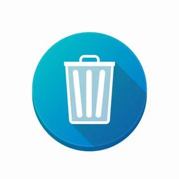 Isolated button with a trash can Stock-Illustration