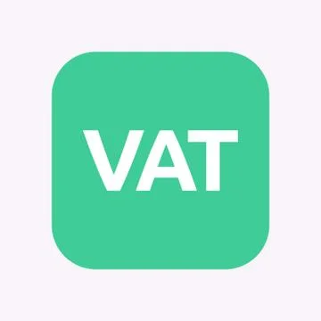 Isolated button with  the value added tax acronym VAT Stock Illustration