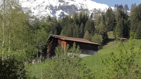 Isolated Cabin in Mountains Stock Footage 67597227