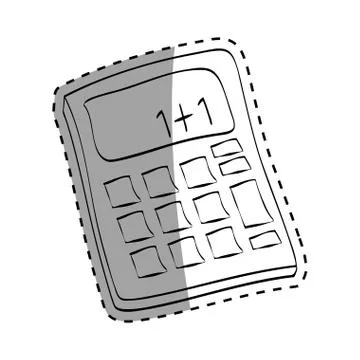 Isolated Calculator draw Stockillustratie