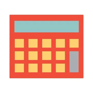 Isolated calculator keypad with numeric buttons Vector Stock Illustration