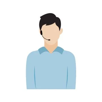 Isolated call center agent icon Illustrazione stock