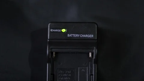 Isolated Camera Lithium Li-ion Battery Charging NP-F750 F770 7.4V 5000mAH Stock Footage 119167277