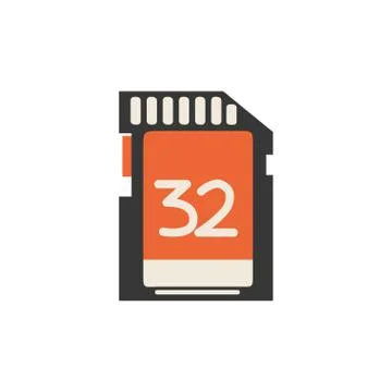 Isolated camera memory card icon flat design Stock Illustration