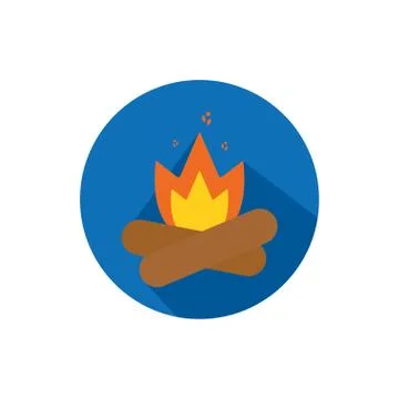 Isolated camp fire block vector design Stock Illustration