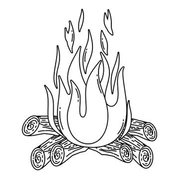 Isolated camp fire vector design Stock Illustration