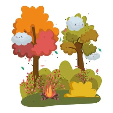 Isolated camp fire vector design Stock Illustration