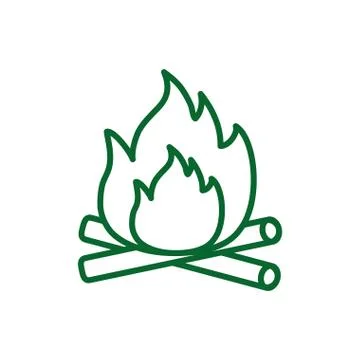 Isolated campfire icon vector design Illustrazione stock