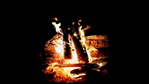 Isolated campfire in slow motion HD 1080p 库存影片 108604836
