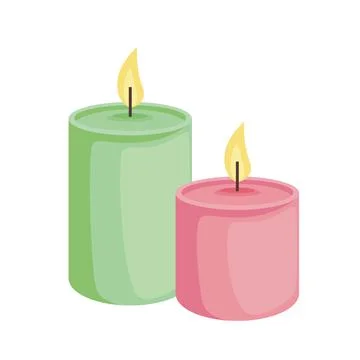 Isolated candles of spa Stock-Illustration
