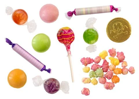 Isolated Candy Selection Stock Photos