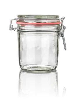 Isolated canning jar 库存照片