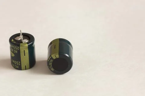 Isolated capacitor, used in electronic device. Electronic parts concept. Stock Photos