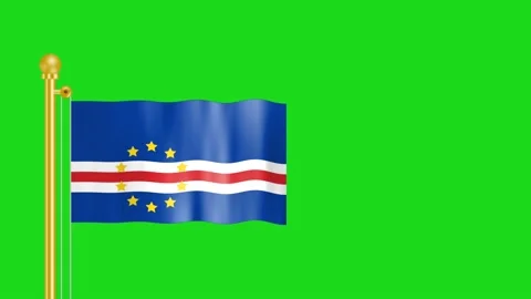 Isolated cape verde flag Stock Footage 197036376