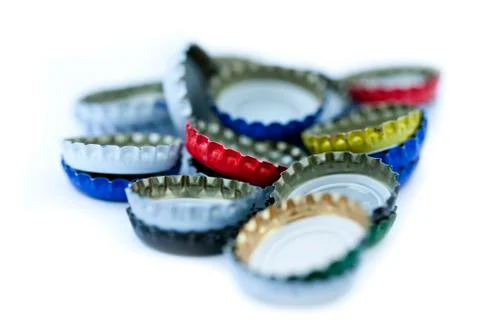 Isolated caps stack Stock Photos