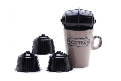 Isolated capsules coffee Stock Photos