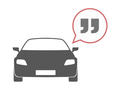 Isolated car with  quotes Stock Illustration