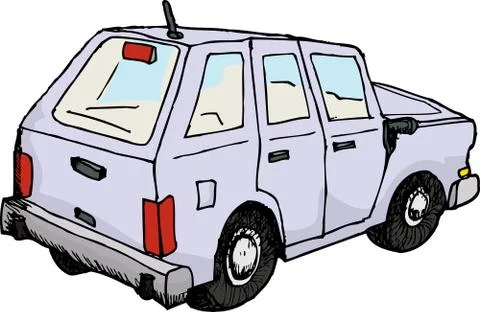 Isolated Car Sketch Stock Illustration