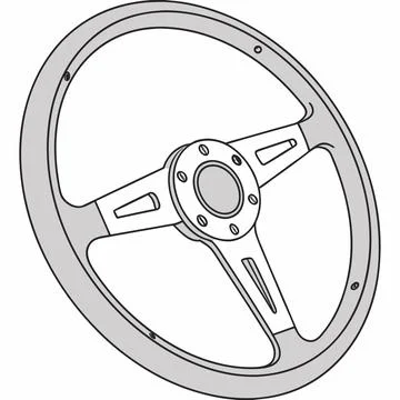 Isolated Car Steering Wheel Vector Illustration for Driving Illustrazione stock