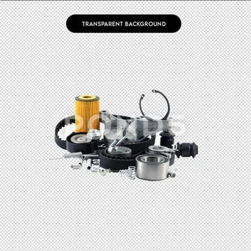 Isolated Car Tools PNG, mechanic equipment, automotive repair kit, garage tools  PSD Template