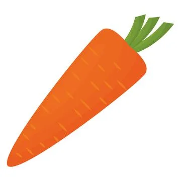 Isolated carrot flat design icon Vector Stock Illustration