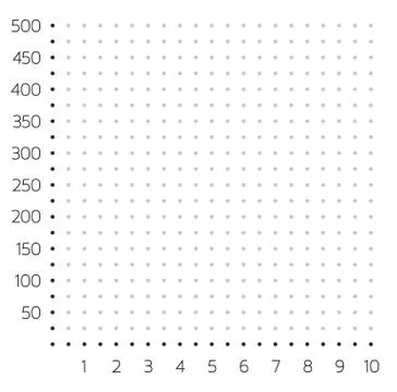 Isolated cartesian system grid made of dots Stock Illustration
