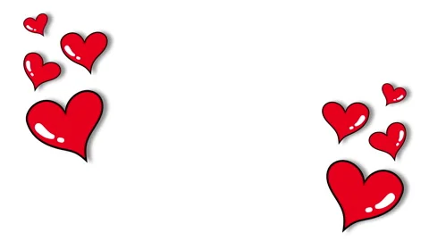 ISOLATED CARTOON HEARTS  Stock Footage 263966485