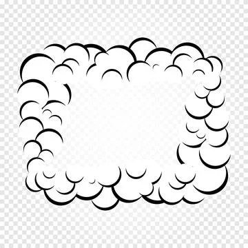 Isolated cartoon speech bubbles, frames of smoke or steam, comics dialogue cloud Illustrazione stock