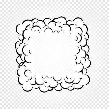 Isolated cartoon speech bubbles, frames of smoke or steam, comics dialogue cloud Illustrazione stock