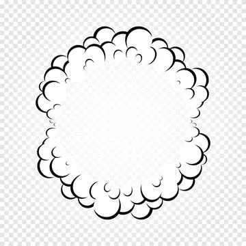 Isolated cartoon speech bubbles, frames of smoke or steam, comics dialogue cloud Illustrazione stock