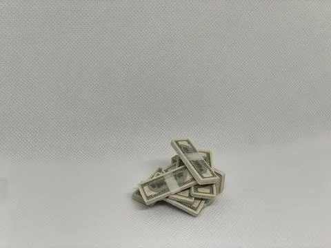 Isolated Cash Stack Concept Stock Photos