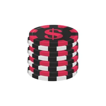 Isolated casino chips flat design Stock Illustration