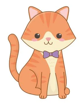 Isolated cat cartoon design vector illustrator Stock Illustration