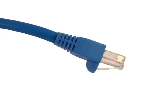 Isolated cat5 cable on white Stock Photos
