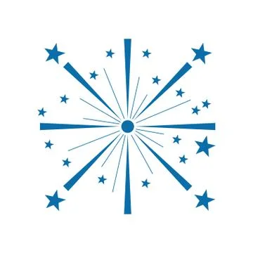 Isolated celebration firework flat style icon vector design 스톡 일러스트