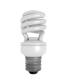 Isolated cfl bulb Stock Photos