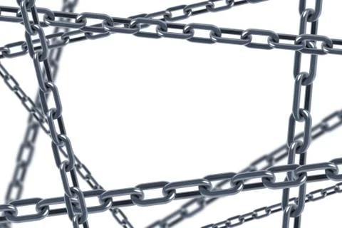 Isolated chain links 3d rendering Stock-Illustration