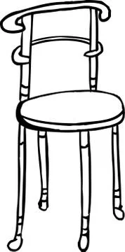 Isolated Chair Outline Stock Illustration