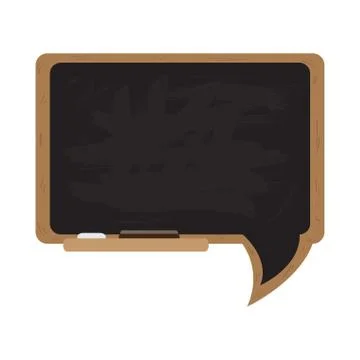 Isolated chalkboard with a bubble chat shape Illustrazione stock