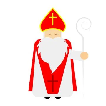Isolated character saint nicholas Stock Illustration